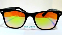 Hrinkar Round Style Unisex Sunglasses UV Protactive - Colored Mirror Finish, L
