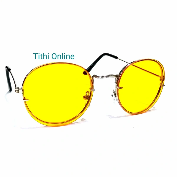 Eyeglasses Yellow Unisex UV Protective  - Yellow Glasses, M