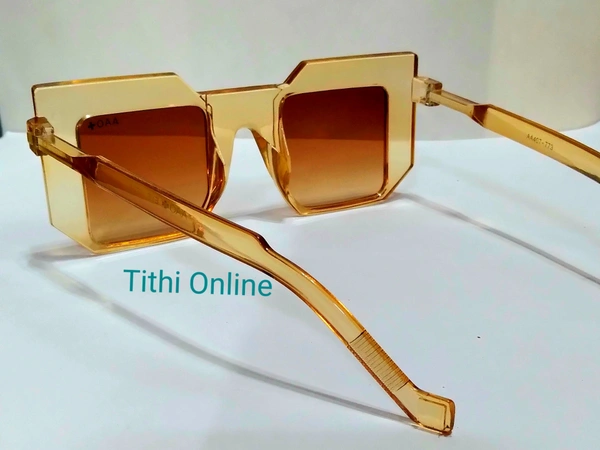 Retro Square Over-Sizd Sunglasses Brown  - Brown Glasses, L