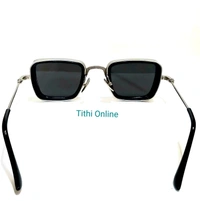 Retro Metal Body Square Inspired From Kabir Singh Sunglasses For Men And Women Dark Grey  - Dark Grey Glasses, M