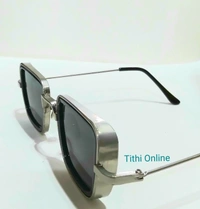 Retro Metal Body Square Inspired From Kabir Singh Sunglasses For Men And Women Dark Grey  - Dark Grey Glasses, M