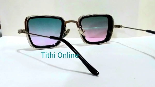 Retro Metal Body Square Inspired From Kabir Singh Sunglasses For Men And Women Aqua Green  - Aqua Green Glasses, M