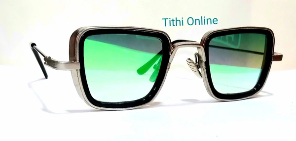 Retro Metal Body Square Inspired From Kabir Singh Sunglasses For Men And Women Aqua Green  - Aqua Green Glasses, M
