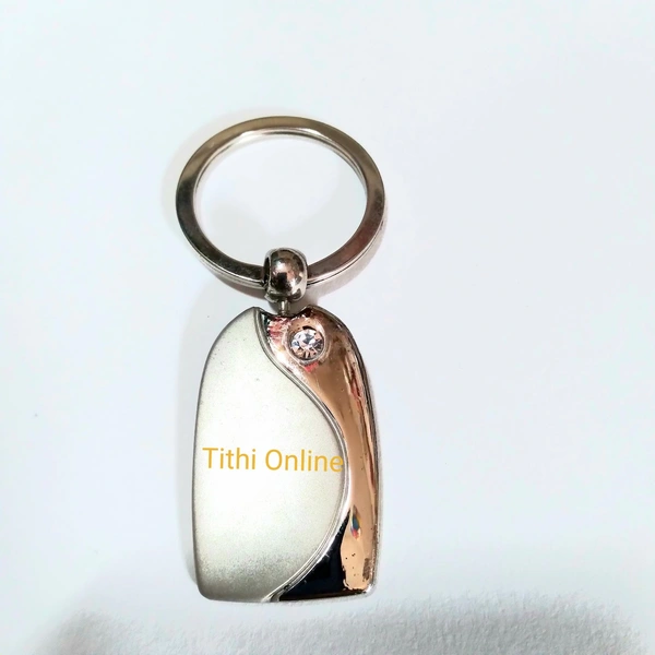 Silver Diamond Keychain  - Silver