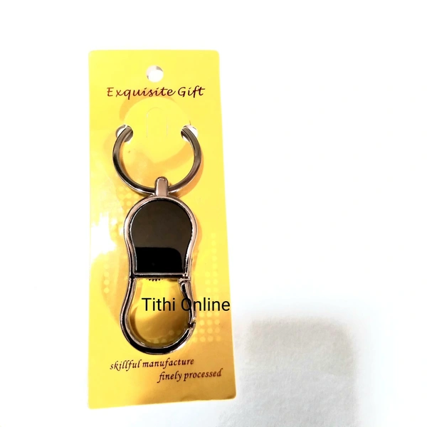 Antique Hook Locking Belt Keychain "8"Shape 