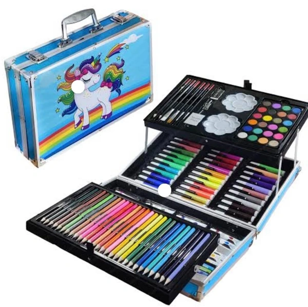 Unicorn Big Colouring Suitcase Multiple 145 Color Kit