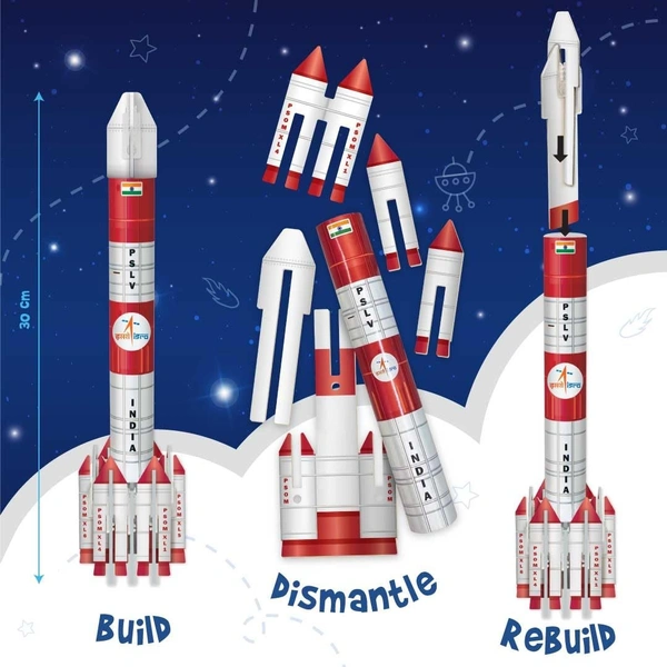 Mapology ISRO Space Toys for Kids Mission Suryayaan Aditya L1  Rocket Model & Satellite - 5+, DIY