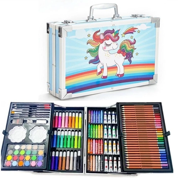 Unicorn Big Colouring Suitcase Multiple 145 Color Kit