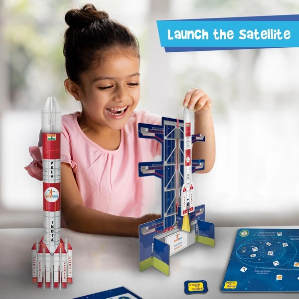 Mapology ISRO Space Toys for Kids Mission Suryayaan Aditya L1  Rocket Model & Satellite - 5+, DIY