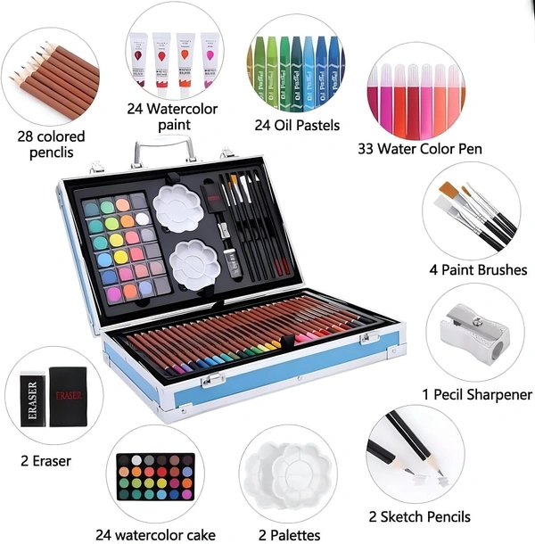 Unicorn Big Colouring Suitcase Multiple 145 Color Kit