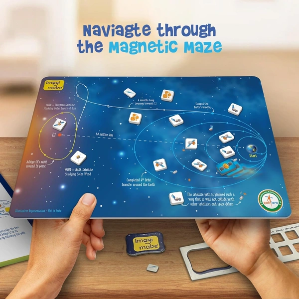 Mapology ISRO Space Toys for Kids Mission Suryayaan Aditya L1  Rocket Model & Satellite - 5+, DIY