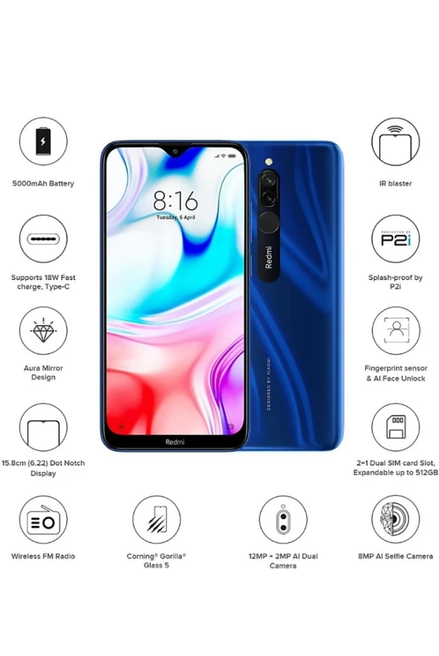 sky white redmi 8a dual 64gb