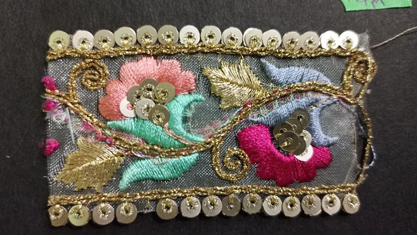 Floral Embroidery Border 4Cm
