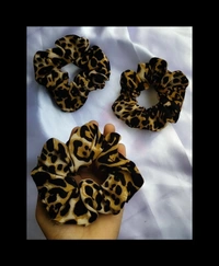 Cheta Print Printed Scrunchie - cheeta print, regular 