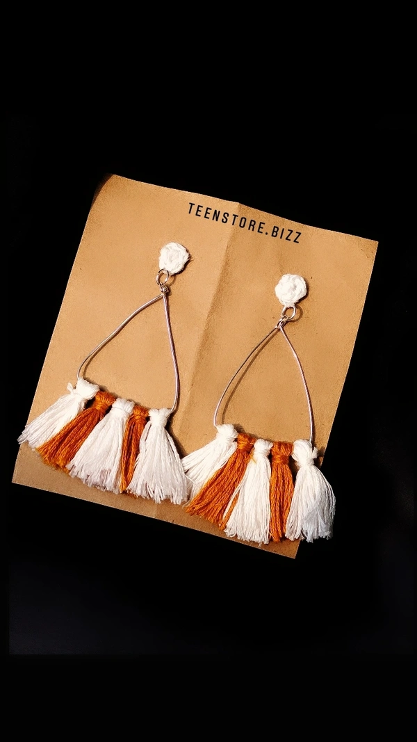 Thread Earing - Red mix white 