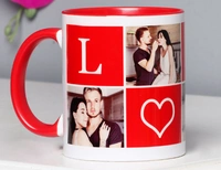  Color Mug  - 325 ml, Inner color and Handle  color (Red,Blue,Yellow,Pink)