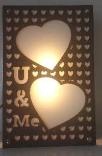 Warm Light Led Frame (Love) - 8*6 IN