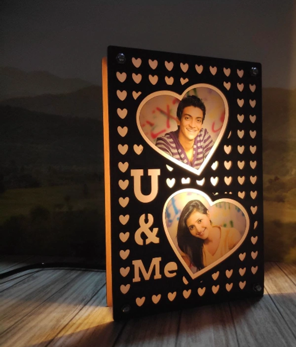 Warm Light Led Frame (Love) - 8*6 IN