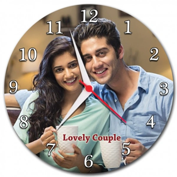 PERSONALIZED ROUND WALL CLOCK WITH PICTURE - 7inch