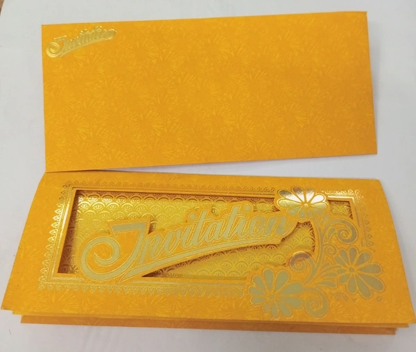 Invitation Marriage Card  - yellow
