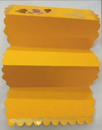 Five Fold Wedding Card  - Yellow
