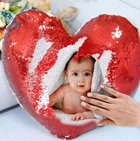 Magical Pillow /Cushion Square,Heart - 16x16 Inches, Red