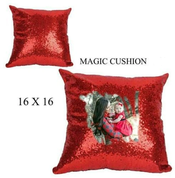 Magical Pillow /Cushion Square,Heart - 16x16 Inches, Red