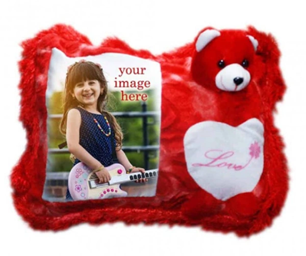 Teddy Pillow  - PINK,RED