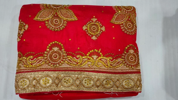 Dola Silk Heavy Work - Red