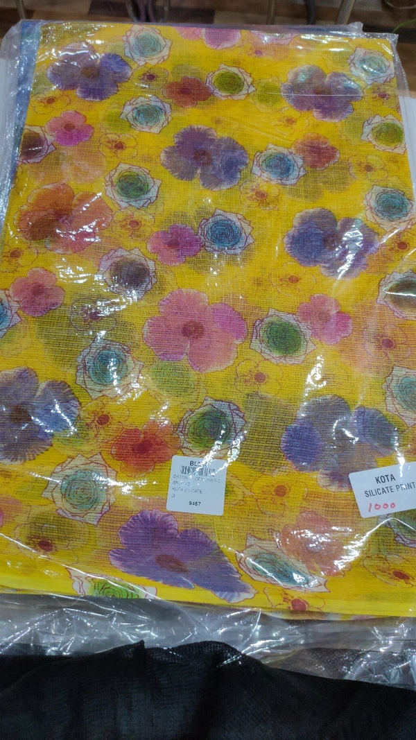 Munga Kota saree - Yellow__printed saree