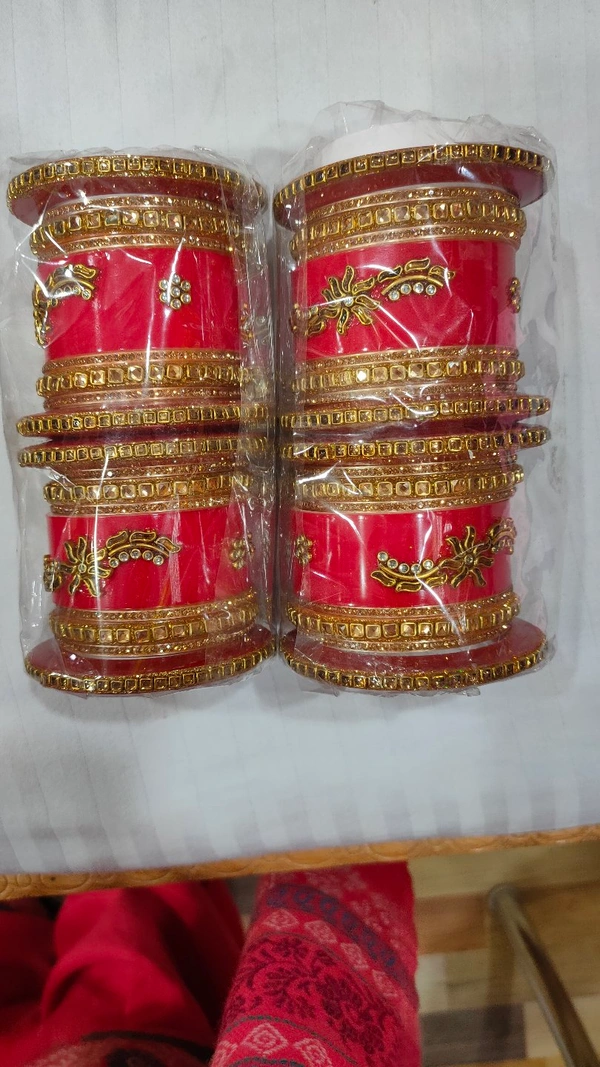 designer Chura wedding collection - Ruby red
