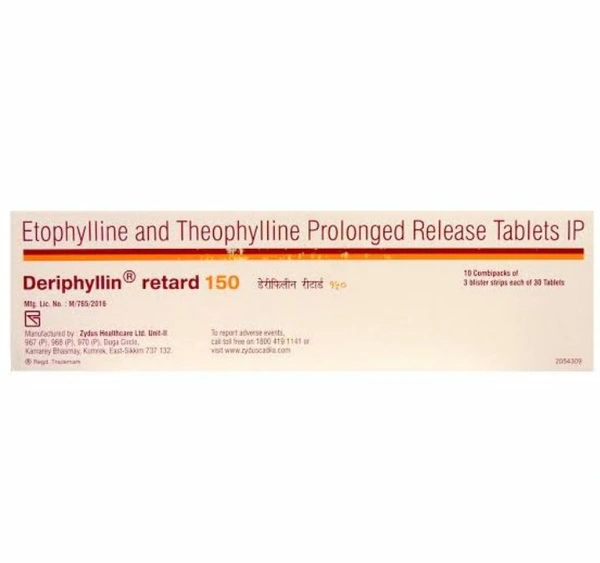 Deriphyllin Retard 150 Tablet  - Prescription Required