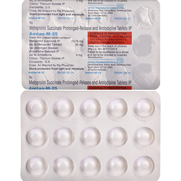 Amtas-M 25 Tablet  - Prescription Required