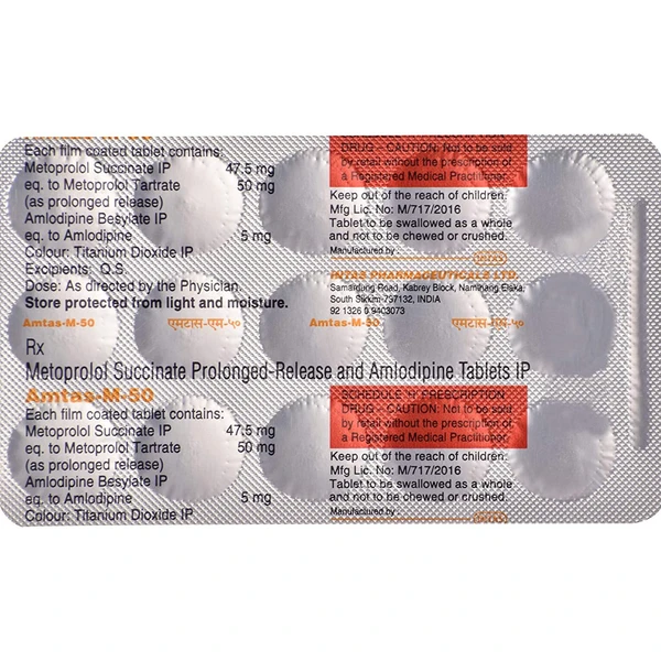 Amtas-M 50 Tablet  - prescription Required