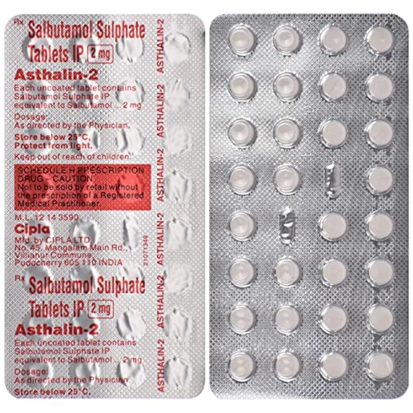 Asthalin 2 Tablet  - Prescription Required