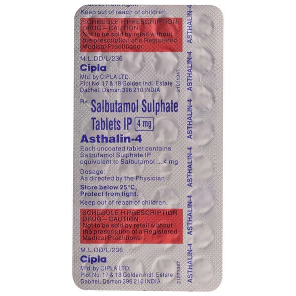 Asthalin 4 Tablet  - Prescription Required