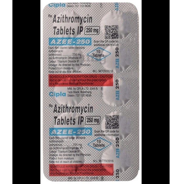 Azee 250 Tablet  - Prescription Required