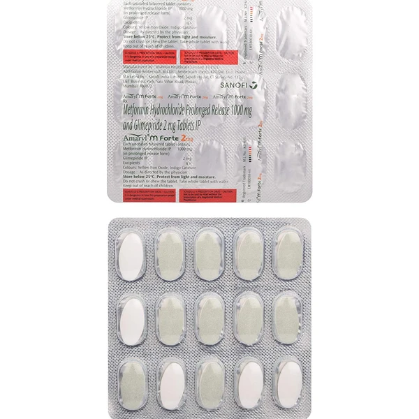 Amaryl M Forte 2mg Tablet  - Prescription Required