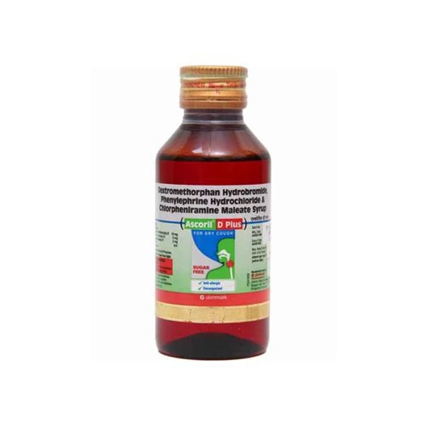 Ascoril D Plus Syrup Sugar Free - Prescription Required