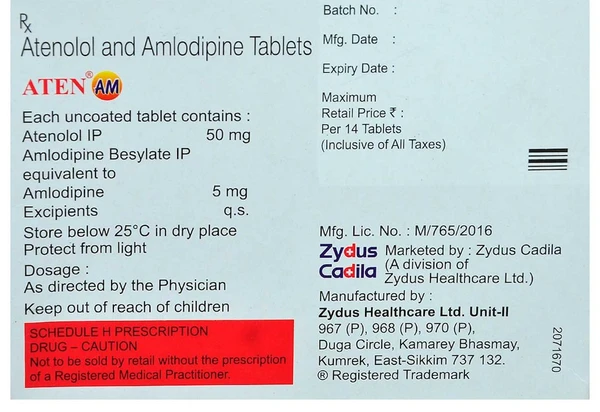Aten AM Tablet   - Prescription Required