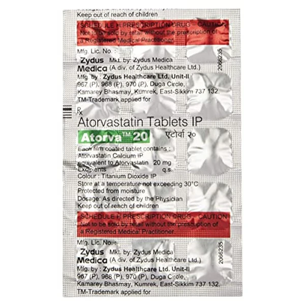 Atorva 20 Tablet  - Prescription Required