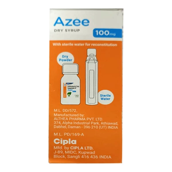 Azee 100mg Dry Syrup  - Prescription Required