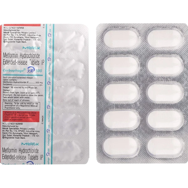 Carbophage XR 500 Tablet - Prescription Required
