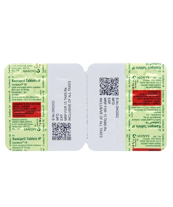 Cardace10 Tablet  - Prescription Required