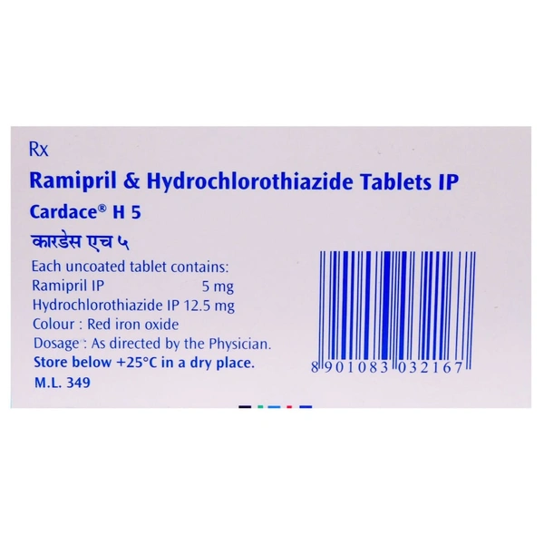 Cardace H 5 Tablet  - Prescription Required