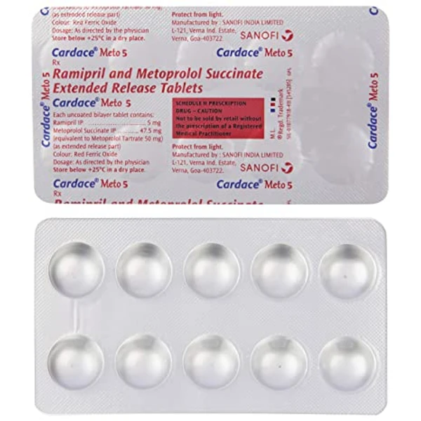 Cardace Meto 5 Tablet  - Prescription Required