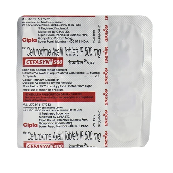 Cefasyn 500 Tablet  - Prescription Required