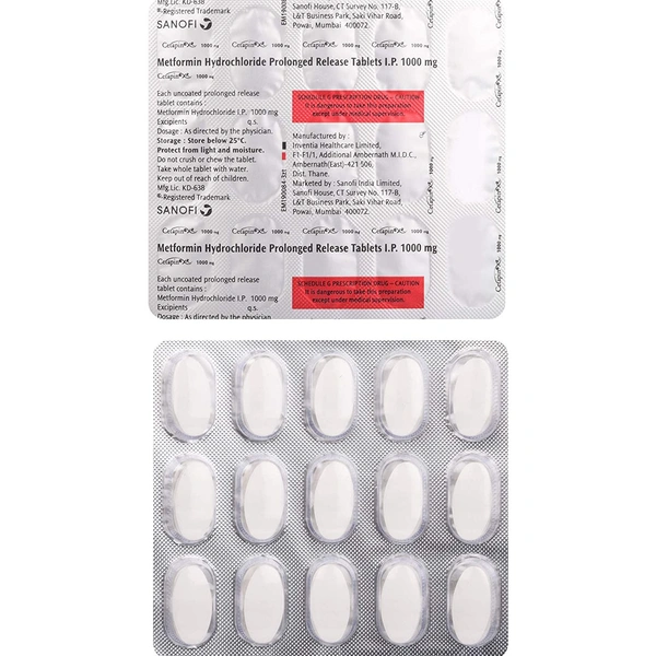 Cetapin XR 1000mg Tablet  - Prescription Required