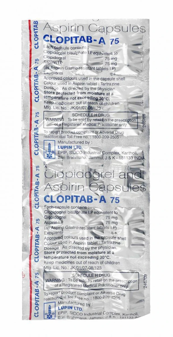 Clopitab-A 75 Capsule  - Prescription Required