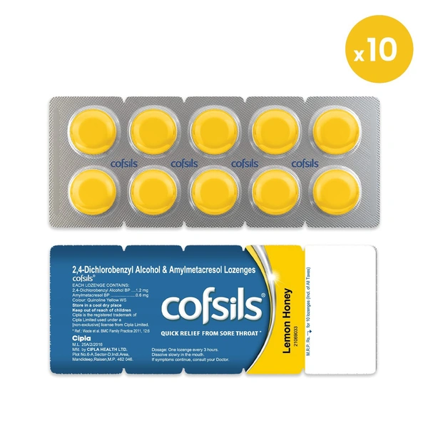 Cofsils Lozenges Honey Lemon 